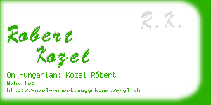 robert kozel business card